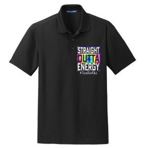 Teacher Straight Outta Energy Teacher Life Dry Zone Grid Polo