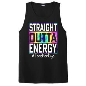 Teacher Straight Outta Energy Teacher Life PosiCharge Competitor Tank