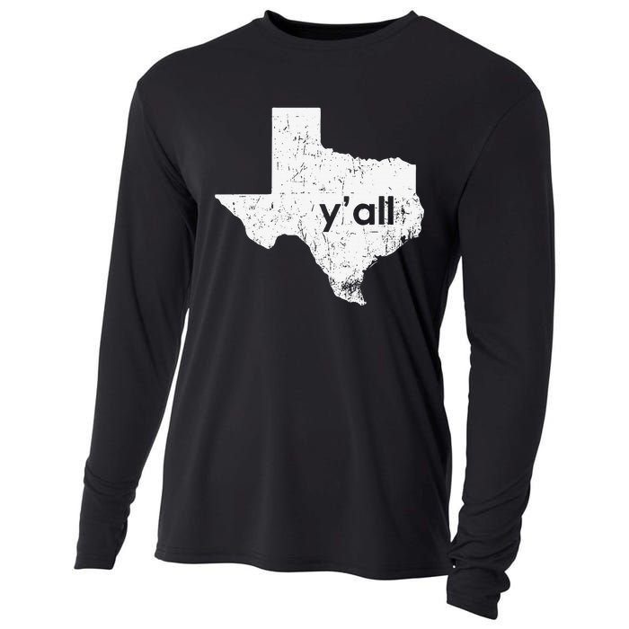 Texas State Of Texas YAll Tx State Funny Texas Cooling Performance Long Sleeve Crew