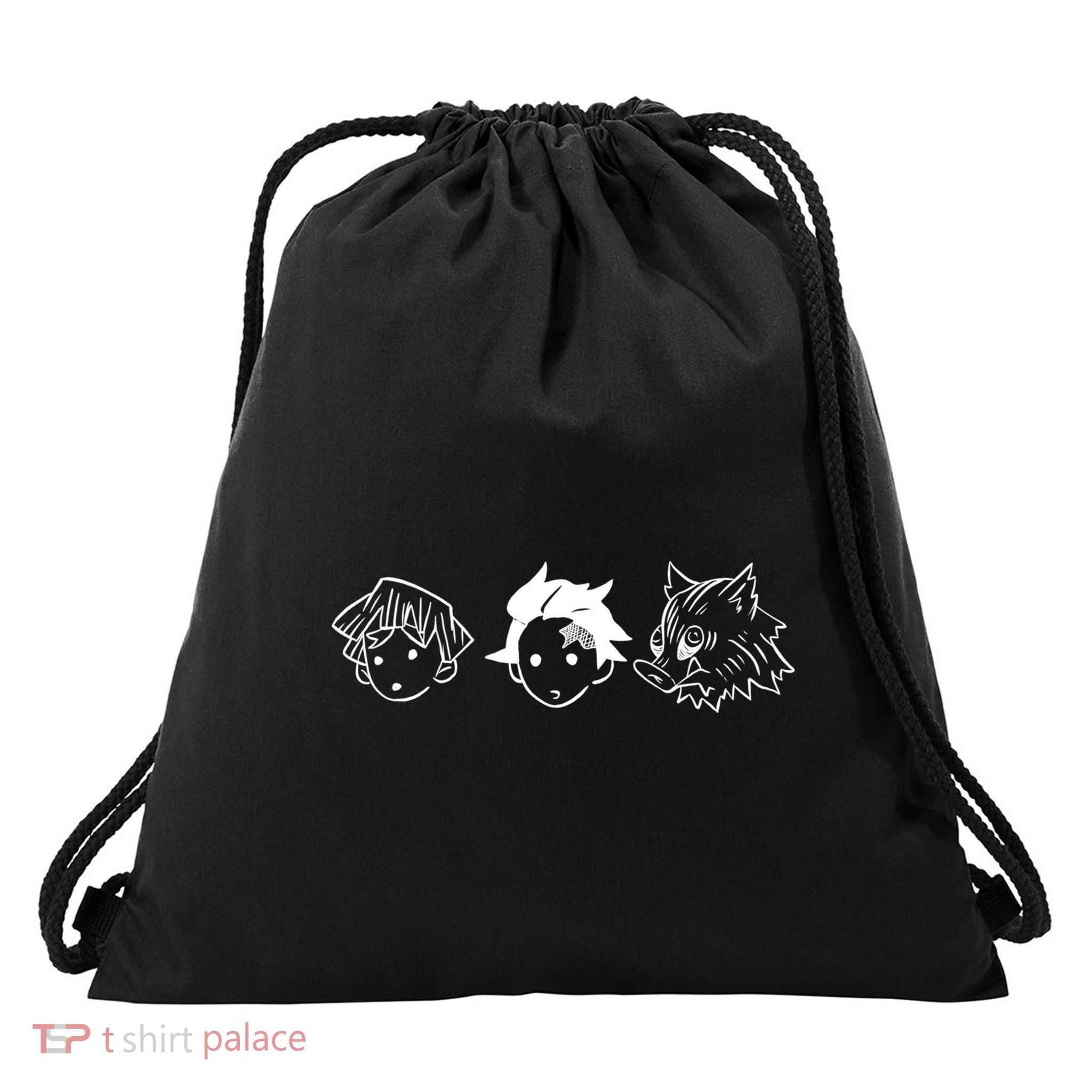 The Slayer Of Demons Trio Drawstring Bag