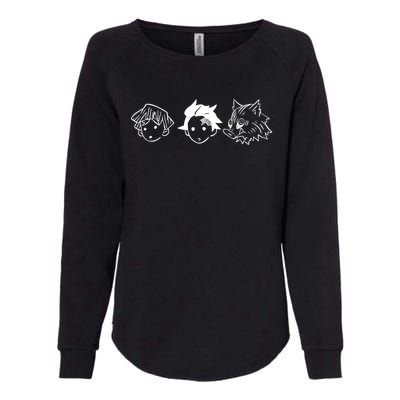 The Slayer Of Demons Trio Womens California Wash Sweatshirt