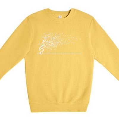 The Sound Of Nature In Motion White Premium Crewneck Sweatshirt