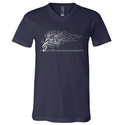 The Sound Of Nature In Motion White V-Neck T-Shirt