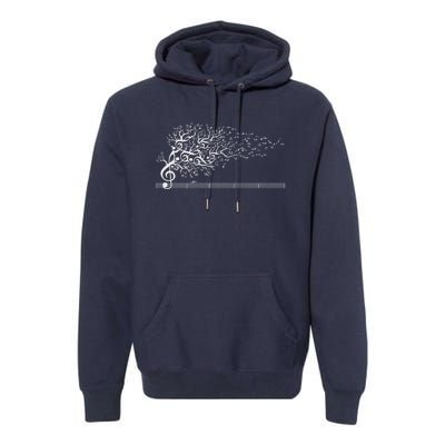 The Sound Of Nature In Motion White Premium Hoodie