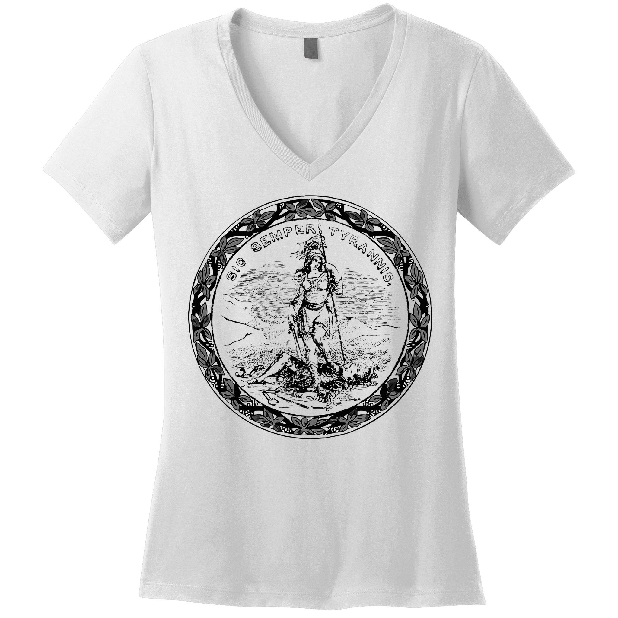 Trendy Seal Of Virginia Women's V-Neck T-Shirt
