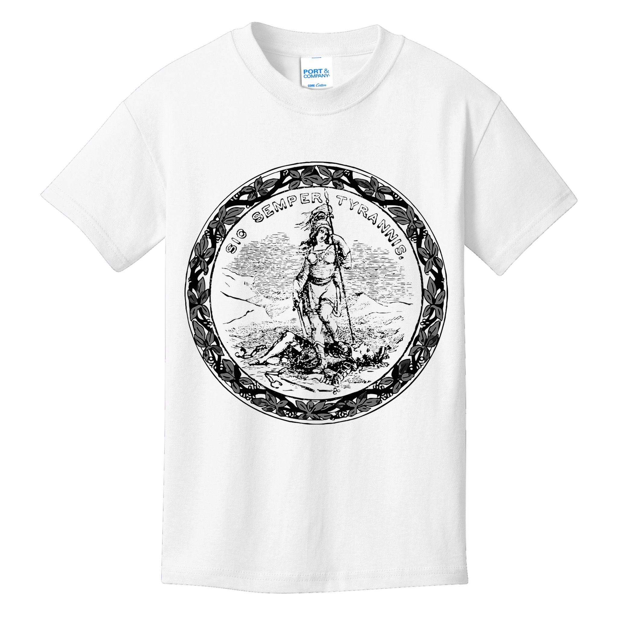 Trendy Seal Of Virginia Kids T-Shirt