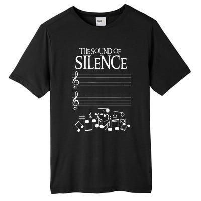 The Sound Of Silence Humorous Music For Musicians Tall Fusion ChromaSoft Performance T-Shirt