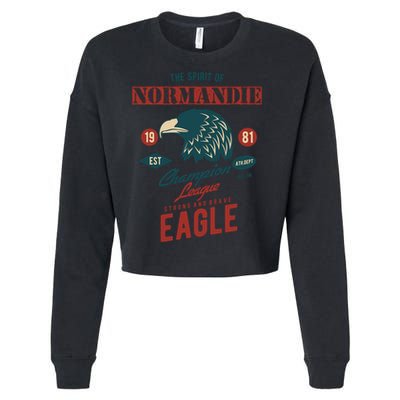 The Spirit Of Nordy Champion League Strong And Brave Eagle Gift Cropped Pullover Crew