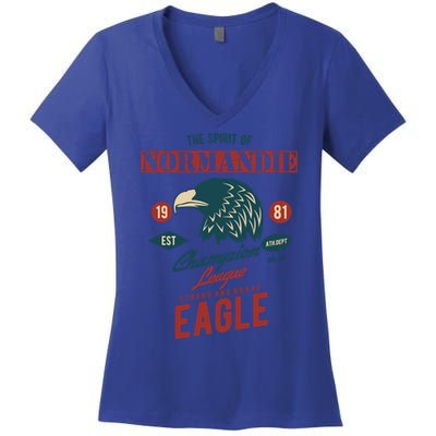 The Spirit Of Nordy Champion League Strong And Brave Eagle Gift Women's V-Neck T-Shirt