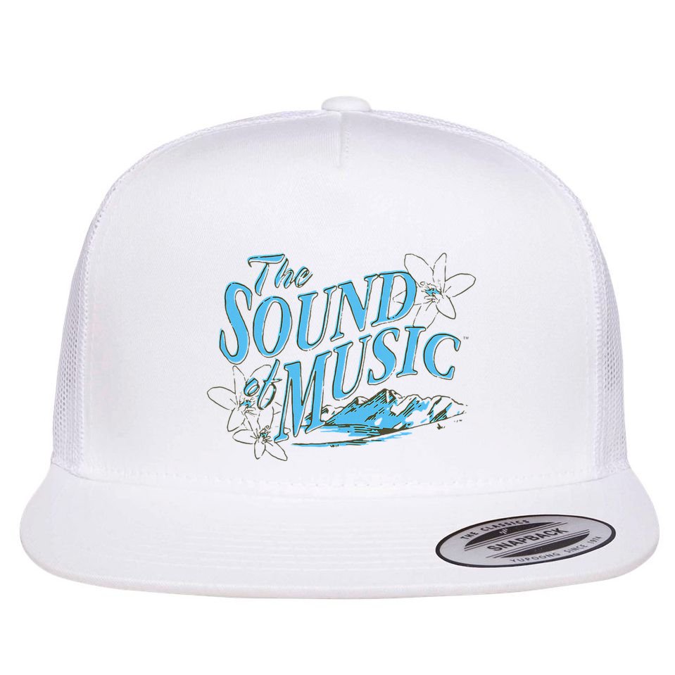 The Sound Of Music White Flat Bill Trucker Hat