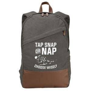 Tap Snap Or Nap Jiu Jitsu Brazilian BJJ Gifts Cotton Canvas Backpack