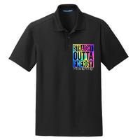 Teacher Straight Outta Energy Teacher Life Tie Dye Dry Zone Grid Polo