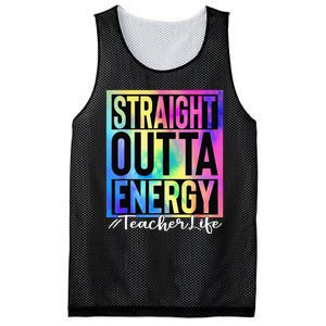 Teacher Straight Outta Energy Teacher Life Tie Dye Mesh Reversible Basketball Jersey Tank