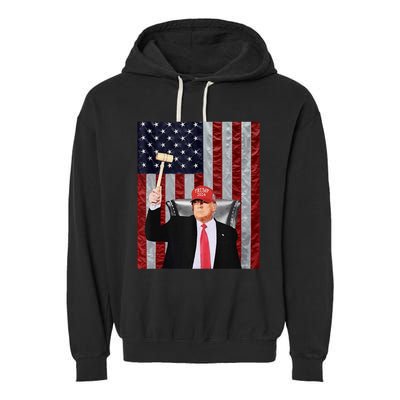 Trump Speaker Of The House Usa Flag Design 2024 President Garment-Dyed Fleece Hoodie