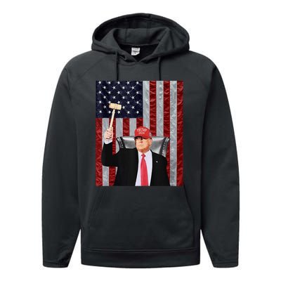 Trump Speaker Of The House Usa Flag Design 2024 President Performance Fleece Hoodie