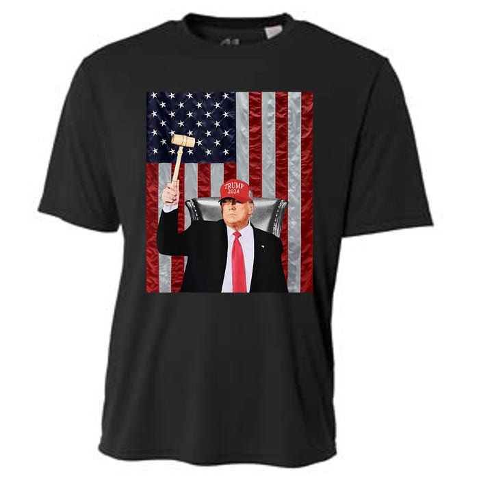 Trump Speaker Of The House Usa Flag Design 2024 President Cooling Performance Crew T-Shirt