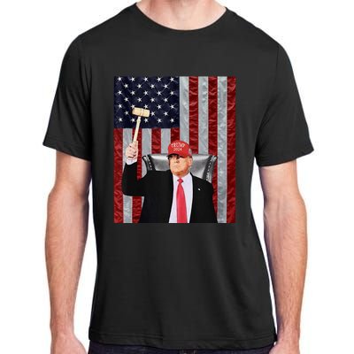 Trump Speaker Of The House Usa Flag Design 2024 President Adult ChromaSoft Performance T-Shirt