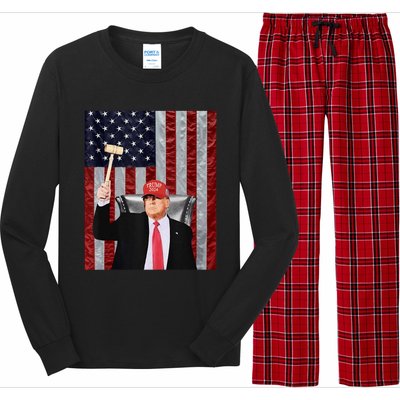 Trump Speaker Of The House Usa Flag Design 2024 President Long Sleeve Pajama Set