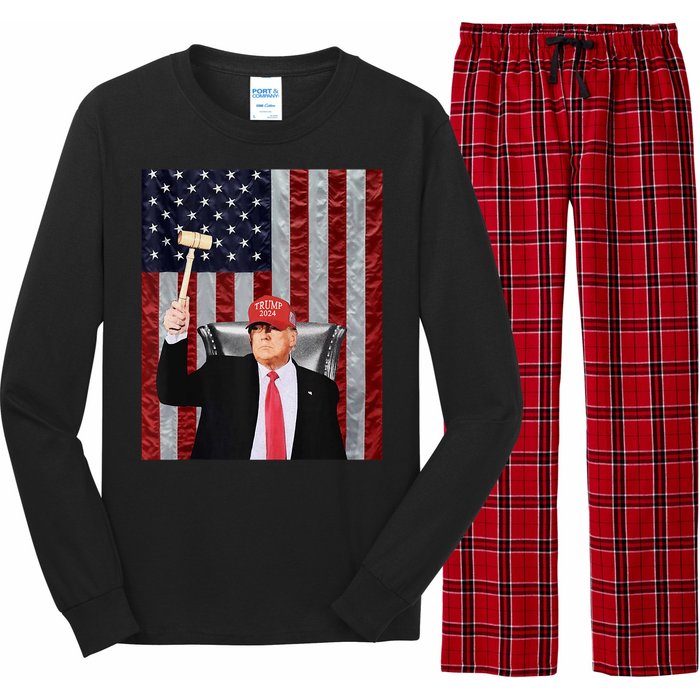 Trump Speaker Of The House Usa Flag Design 2024 President Long Sleeve Pajama Set