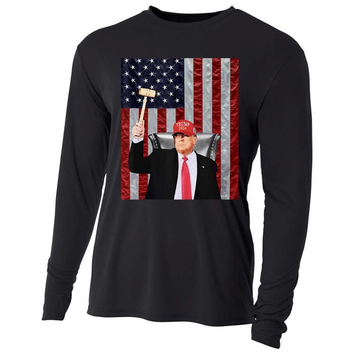 Trump Speaker Of The House Usa Flag Design 2024 President Cooling Performance Long Sleeve Crew