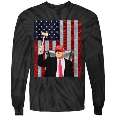 Trump Speaker Of The House Usa Flag Design 2024 President Tie-Dye Long Sleeve Shirt