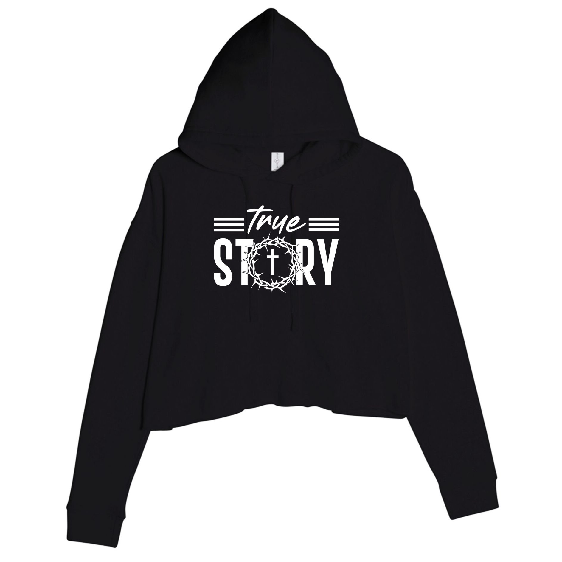 True Story of crucifixion and resurrection of Jesus Celebrating Easter Crop Fleece Hoodie