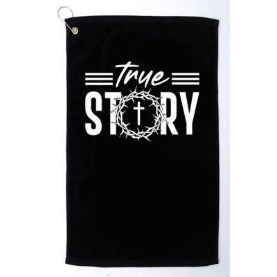 True Story of crucifixion and resurrection of Jesus Celebrating Easter Golf Towel