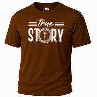 True Story of crucifixion and resurrection of Jesus Celebrating Easter Cooling Performance Crew T-Shirt