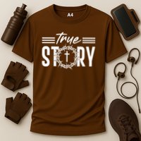 True Story of crucifixion and resurrection of Jesus Celebrating Easter Cooling Performance Crew T-Shirt