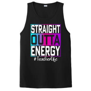 Teacher Straight Outta Energy Teacher Life Tie Dye PosiCharge Competitor Tank