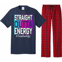 Teacher Straight Outta Energy Teacher Life Tie Dye Pajama Set