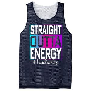 Teacher Straight Outta Energy Teacher Life Tie Dye Mesh Reversible Basketball Jersey Tank