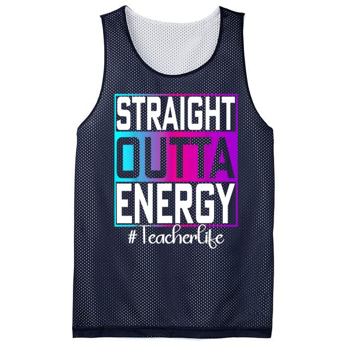 Teacher Straight Outta Energy Teacher Life Tie Dye Mesh Reversible Basketball Jersey Tank