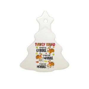 Thanksgiving SLP OT PT Turkey Squad Thankful SLP OT PT  Ceramic Tree Ornament