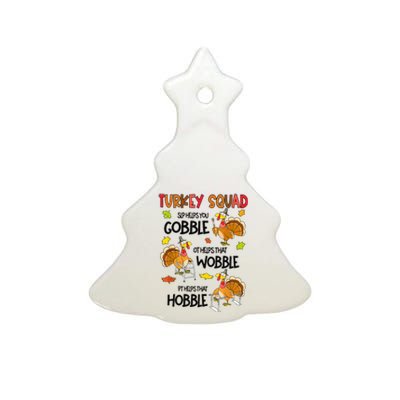 Thanksgiving SLP OT PT Turkey Squad Thankful SLP OT PT  Ceramic Tree Ornament