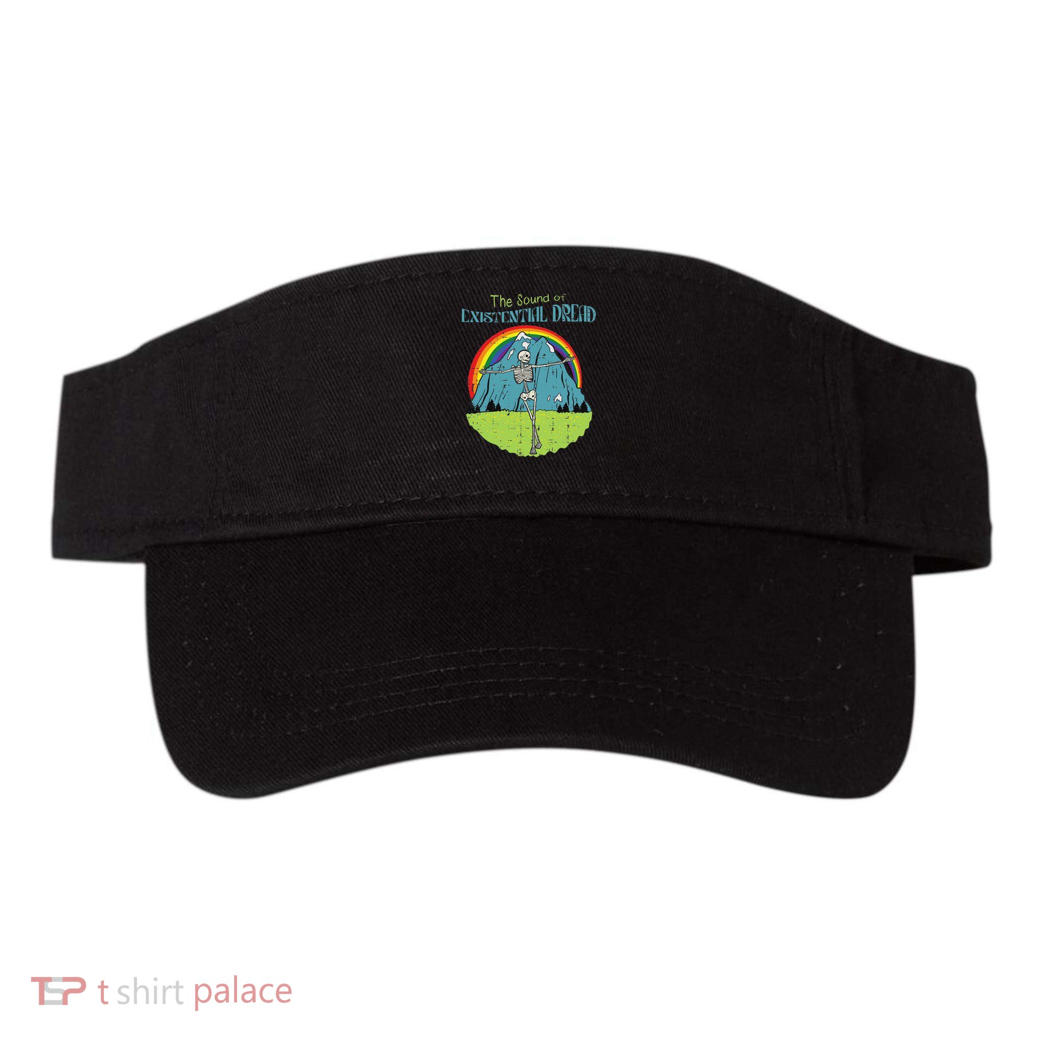 The Sound Of Existential Dread Skeleton Fun Retro Men Women Valucap Bio-Washed Visor