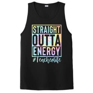 Teacher Straight Outta Energy Teacher Life Tie Dye PosiCharge Competitor Tank