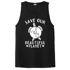 Turtles Save Our Beautiful Planet Cool Gift Environt Earth Day Gift PosiCharge Competitor Tank