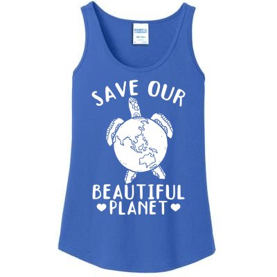 Turtles Save Our Beautiful Planet Cool Gift Environt Earth Day Gift Ladies Essential Tank