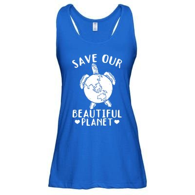 Turtles Save Our Beautiful Planet Cool Gift Environt Earth Day Gift Ladies Essential Flowy Tank