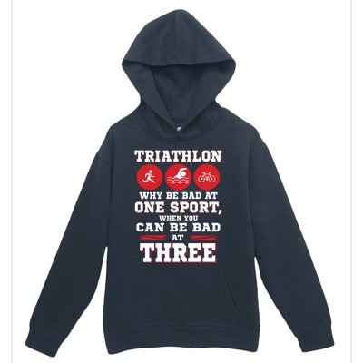 Three Sports One Race The Challenge Of A TriathleteS Life Urban Pullover Hoodie