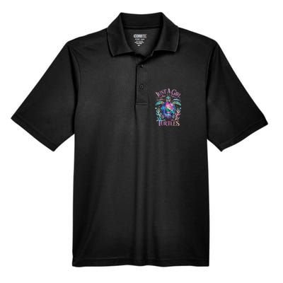 Turtle Sea Ocean Cute Just A Girl Who Loves Turtles Men's Origin Performance Pique Polo