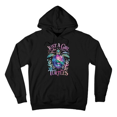 Turtle Sea Ocean Cute Just A Girl Who Loves Turtles Hoodie