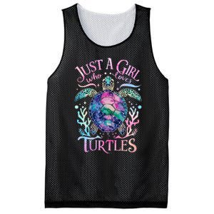 Turtle Sea Ocean Cute Just A Girl Who Loves Turtles Mesh Reversible Basketball Jersey Tank