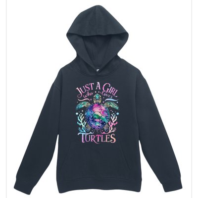 Turtle Sea Ocean Cute Just A Girl Who Loves Turtles Urban Pullover Hoodie