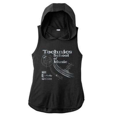 Technics School Of Music Ladies PosiCharge Tri-Blend Wicking Draft Hoodie Tank