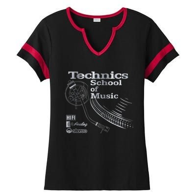 Technics School Of Music Ladies Halftime Notch Neck Tee