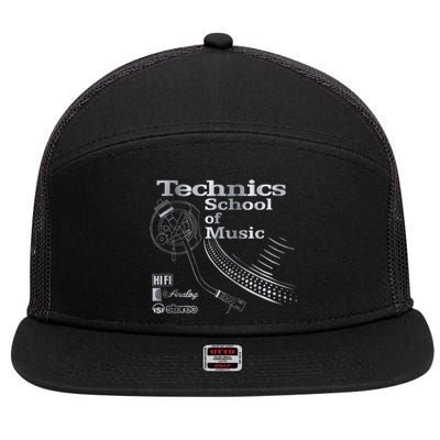 Technics School Of Music 7 Panel Mesh Trucker Snapback Hat