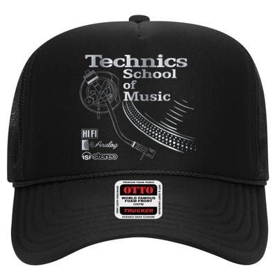 Technics School Of Music High Crown Mesh Back Trucker Hat