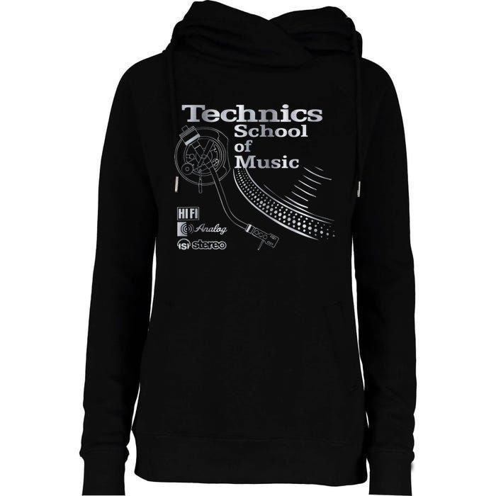 Technics School Of Music Womens Funnel Neck Pullover Hood